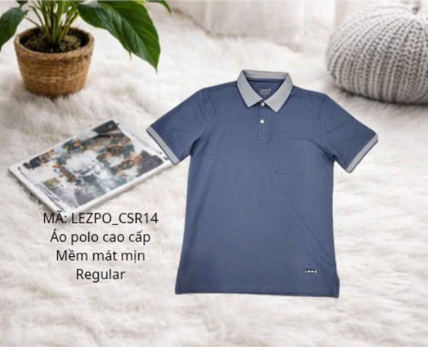 Ảnh của Áo thun polo Leaz cá sấu cotton dáng Regular LEZPO_CSR14